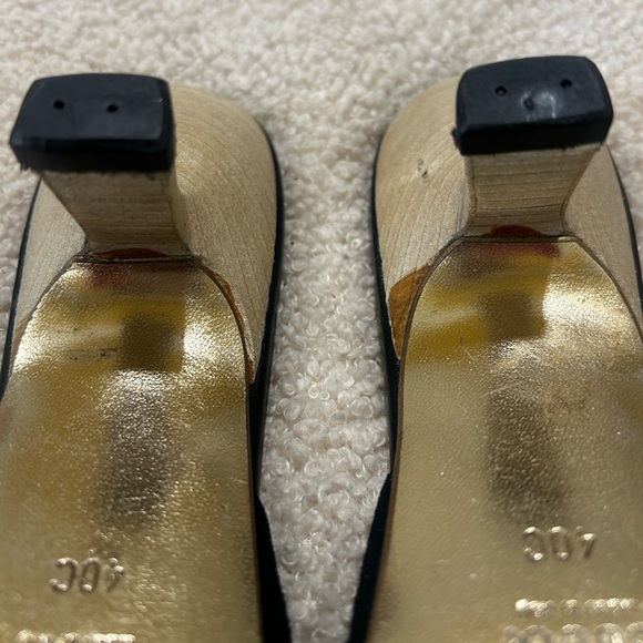 Authentic Gucci Suede and Leather Kitten Heel Mules Size 9.5 - Picture 10 of 10